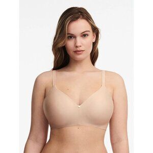 🆕CHANTELLE C Jolie Wireless Full Coverage T-Shirt Bra 36D Beige #13BQ9